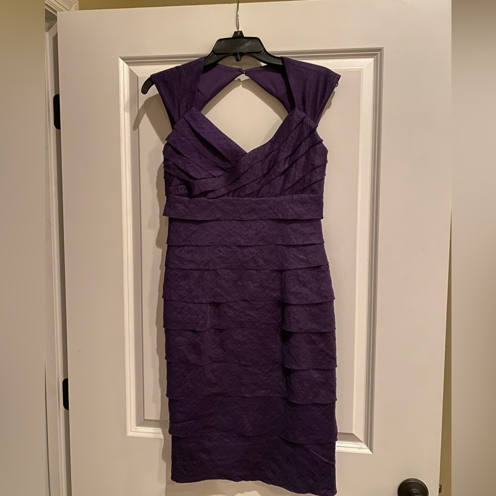 Plum Layered Cocktail Dress